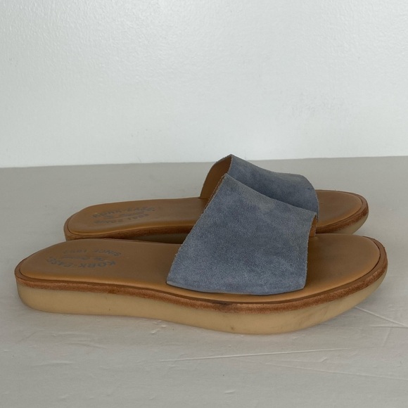 Kork Ease Women's Slip On Sandals Size 6 M Suede Blue Summer Boho Casual Comfort - Picture 4 of 8